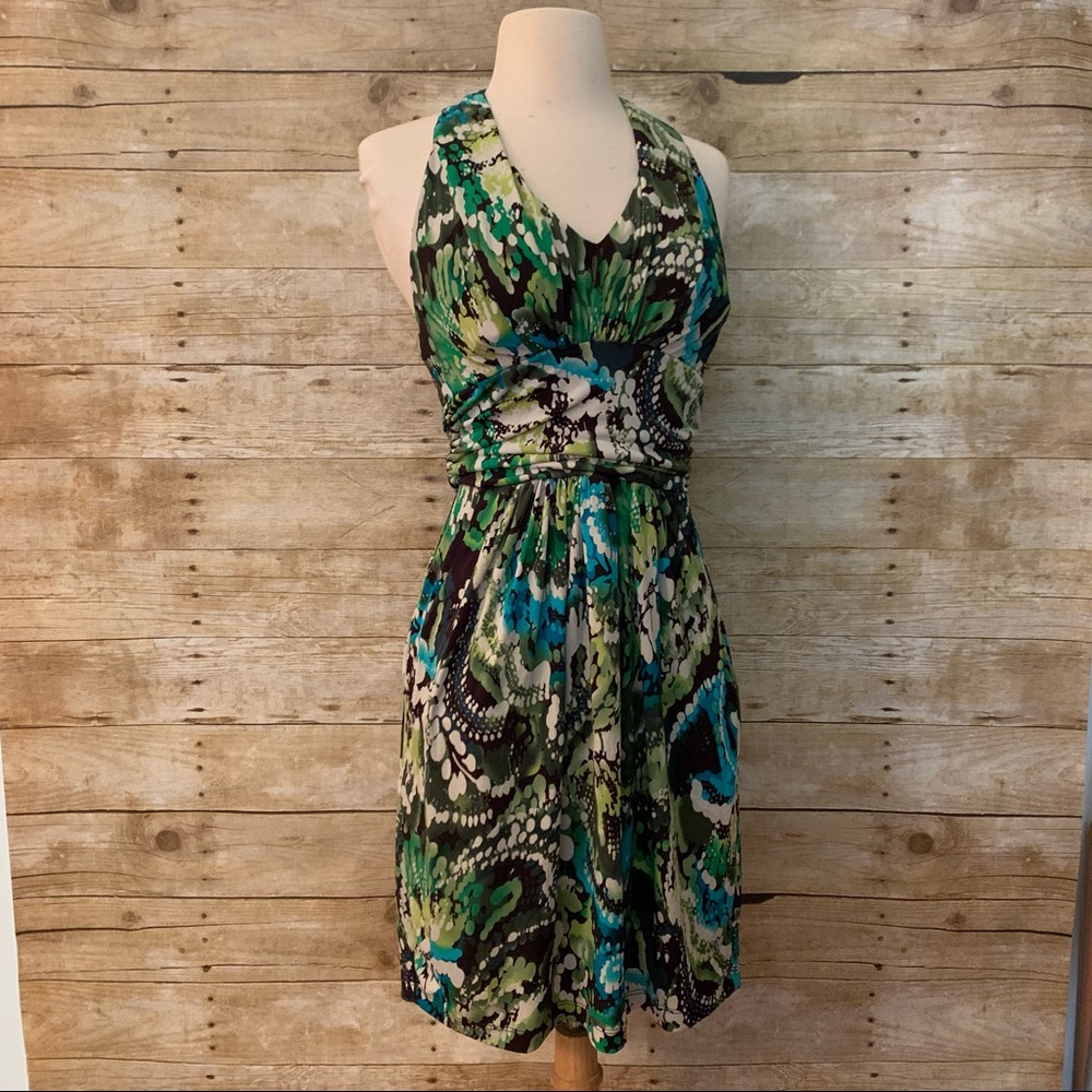 Bisou Bisou halter dress with POCKETS!